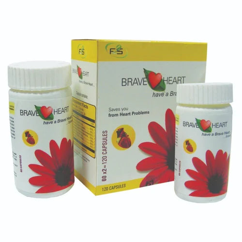 Cardiac Care Herbal Medicine - Brave Heart Capsule - 60 Caps