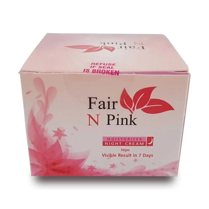 Fair n Pink Glutathione Skin Whitening Night Cream - 30gm